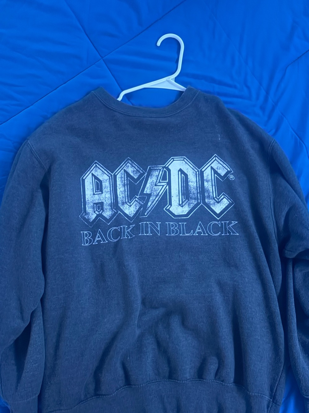 AC/DC Black 'Back In Black' Graphic Crewneck Sweater